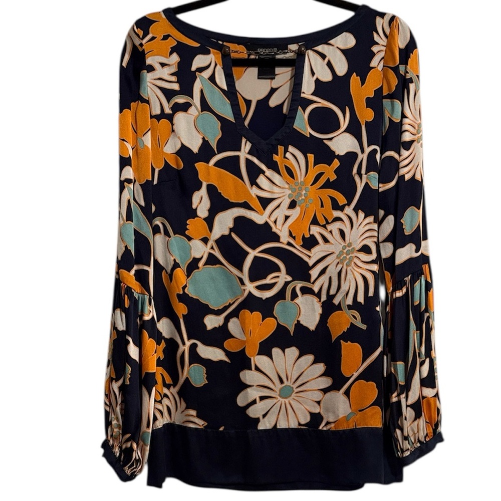☀️ Arden B Silk Blend Printed Blouse